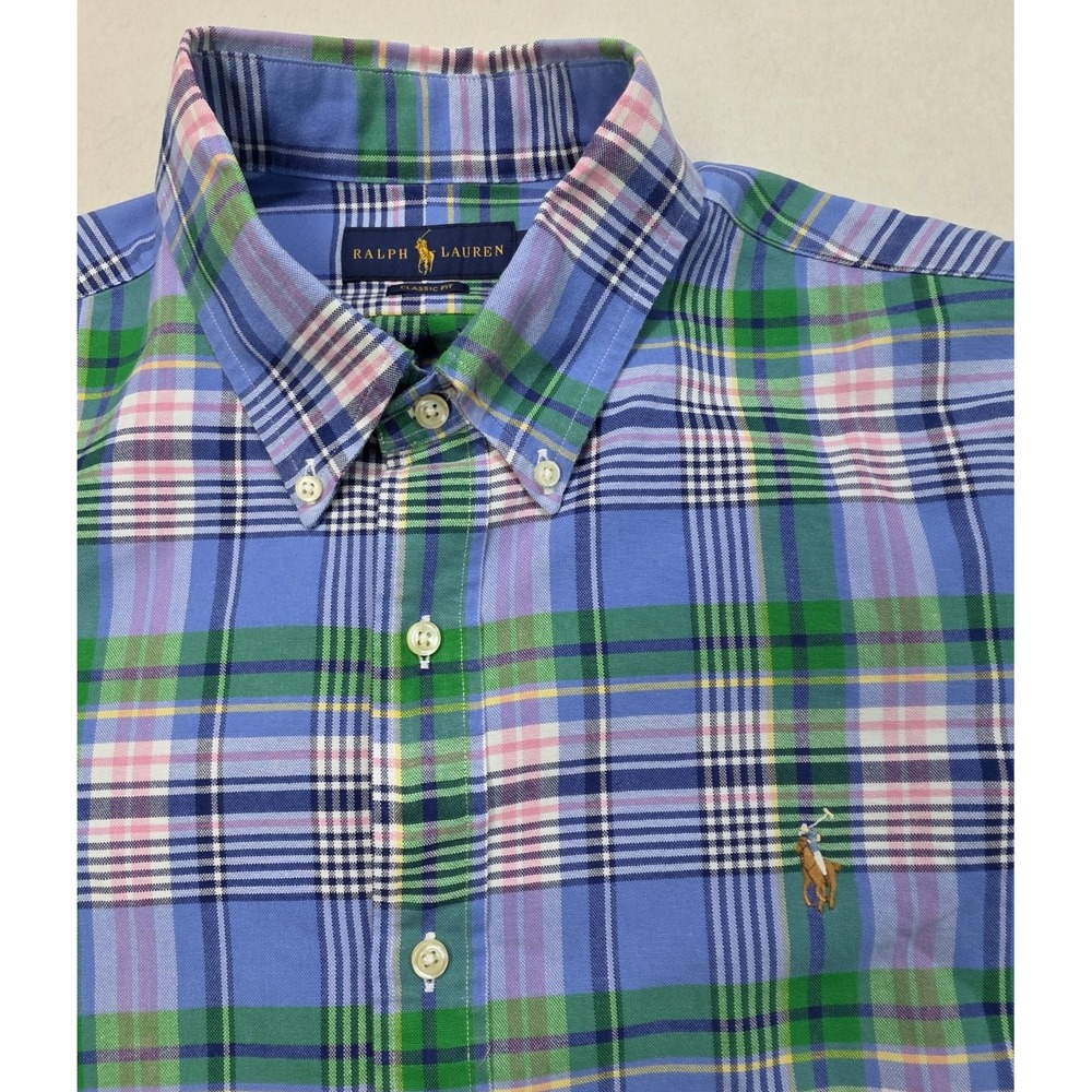 Polo Ralph Lauren Men Shirt XL Classic Fit Oxford LIMITED USE Multi Color Pony